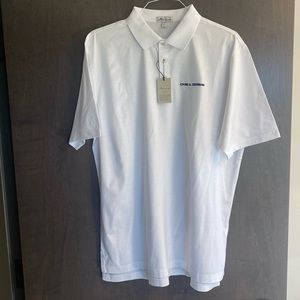 Peter Millar White Polo with Tags XL